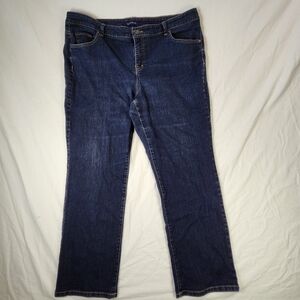 Bandolino Samantha Womens Jeans Sz 18WS Blue Mid Rise Straight Leg Stretch Denim